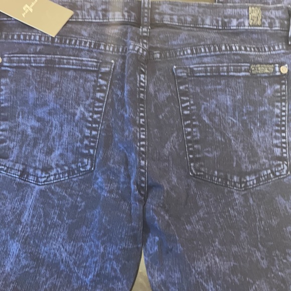 7 for all mankind skinny dark blue acids wash jeans. - Picture 8 of 8